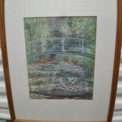 NEW "PRINT" OF CLAUDE MONET PAINTING, FRAMED AND MATTED WELL BY LOCAL ARTIST IN NAPLES FL, 1 OF 3 PRINTS OTHER PRINTS AVALIABLE!!!