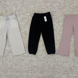3-Piece Gap Toddler Pants Lot 4T – NWT Joggers, Bell Bottoms, Striped