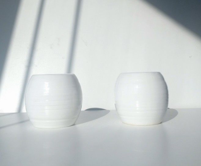 Pair Of Glazed Ceramic Plant Pot/ Plant Planter/ Flower Pot  Set Of 2  Patio Garden 