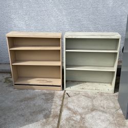 Two Metal Bookshelves 