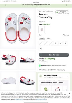New In Package Sealed. Size 7 Snoopy Crocs