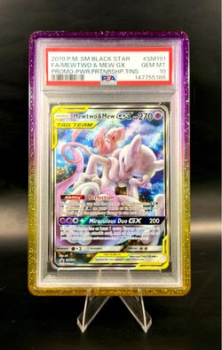 🔥 PSA 10 Mewtwo & Mew GX SM191 — Newer PSA Cert | GEM MINT 10 | Tag Team Promo