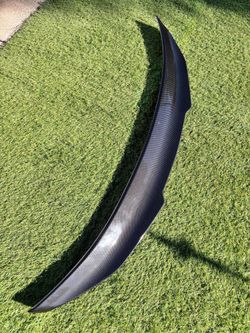 Rear trunk spoiler compatible with Infiniti Q50 2014–2024, PSM-style spoiler for 4-door sedan, high-kick spoiler lip (carbon fiber pattern)  Alerón tr