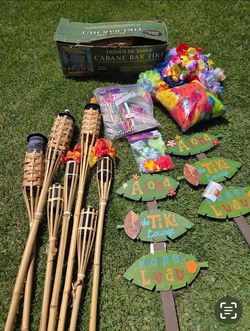 Tiki bar with misc…