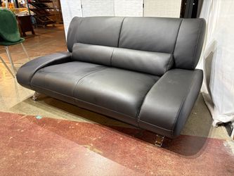 ZURI FURNITURE Modern Aspen Brown Microfiber Leather Sofa