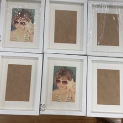 6x8 White Picture Frames