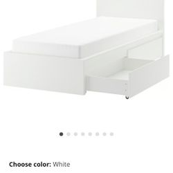White Ikea Twin Size Bed For $65
