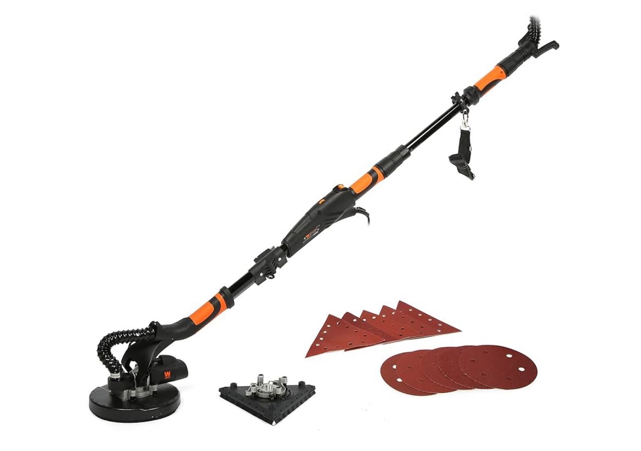 WEN DW5084 5-Amp 2-in-1 Variable Speed Dual-Head Drywall Sander with 15-Foot Dust Hose, Black