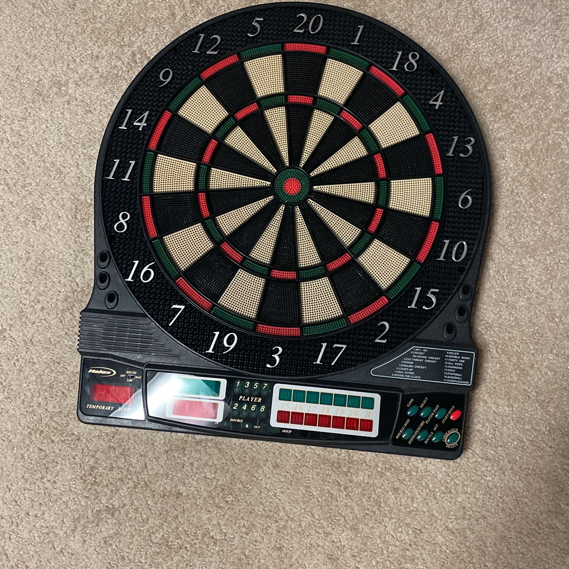 Halex Electronic Dart Board