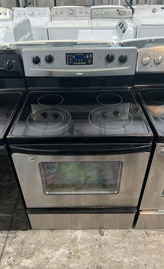 Stainless Steel Electric Stove with GlassTop