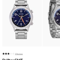 Nixon Drifter GMT Silver/Midnight Sunray