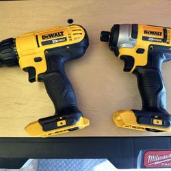 Dewalt 20v Max New Drill And Impact Driver. Brushed Tools. Tool Only. Sin Baterias. 