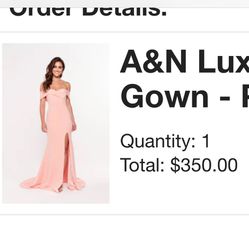 A&N Luxury prom Gown NWT