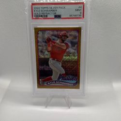 Kyle Schwarber Phillies Topps Baseball Card PSA 9