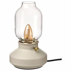 IKEA TÄRNABY Table Lamp - Cream/Clear Glass