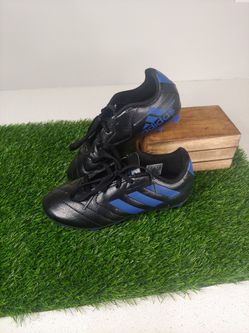 kids/youth - Adidas soccer cleats black and blue. size 1. gently used