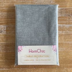 Faux Linen Rectangle Tablecloth