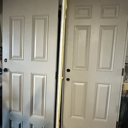 Exterior 6 Panel Doors, Solid core, Paintable 
