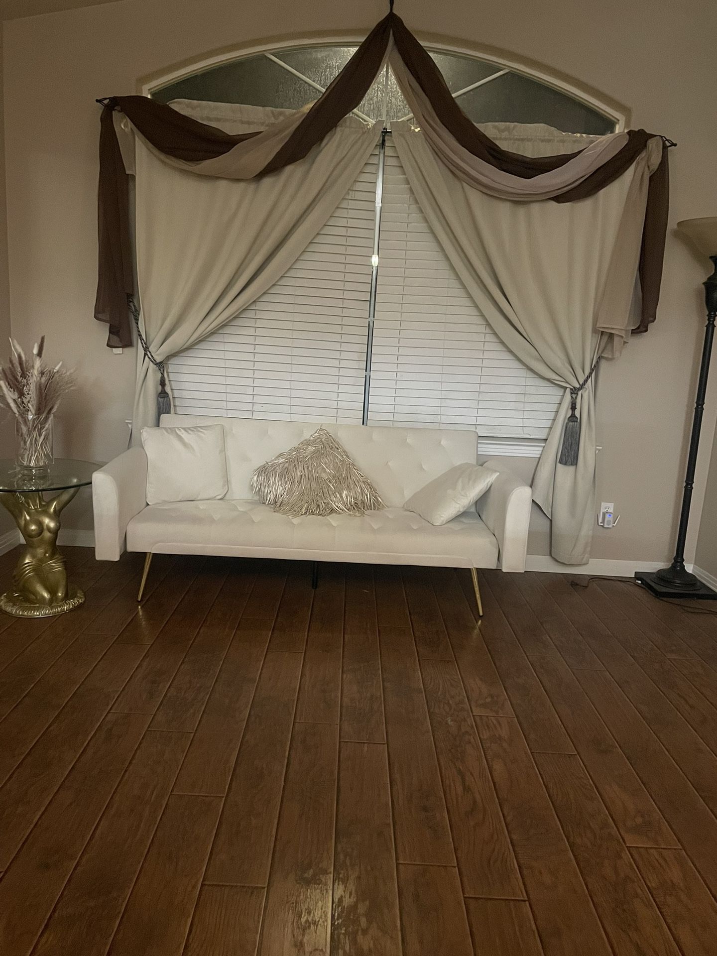 Velvet Futon Convertible Sofa Bed