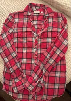 Pink flannel shirt