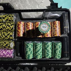 Deluxe 300 Poker Chip Set – Monte Carlo Clay Chips + Case + Cards | Casino-Style
