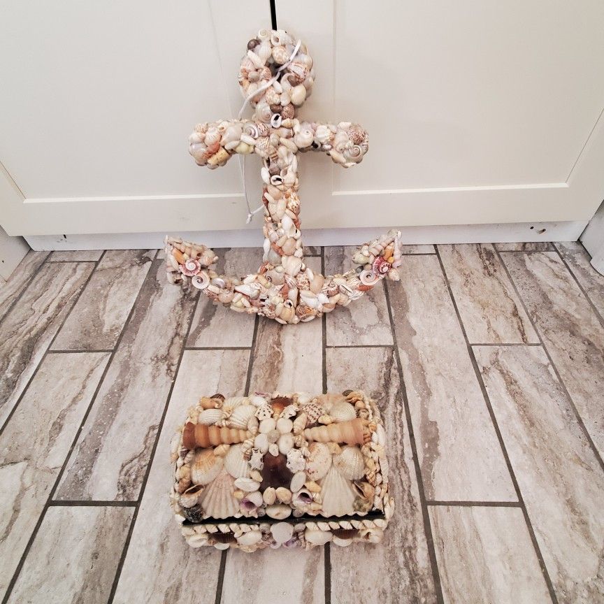 Shell Decor Anchor And Box