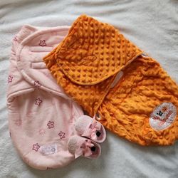 Pink And Orange  Baby Soft Swaddle 