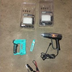 Woodburners, Heat Gun, Rechargeable Staple Gun, And Sawdering Tool