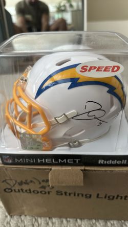 Chargers Signed Derwin James Riddell Speed Helmet