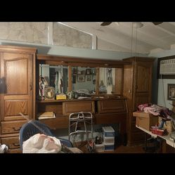 King Head Board And Cabinet