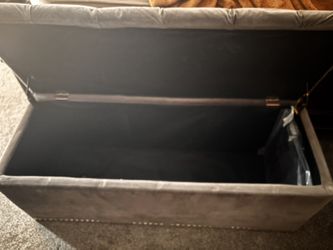 Grey  Ottoman Storage