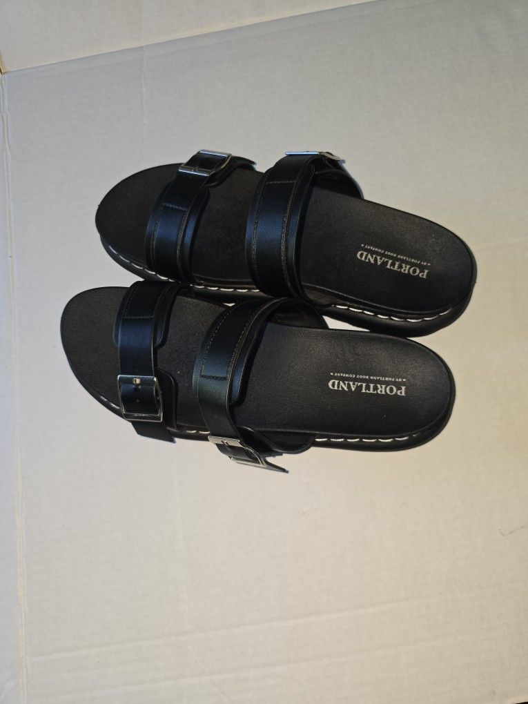 Black Women's Sandals Slip On 