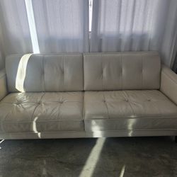 Faux Leather Sofa
