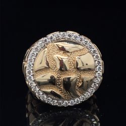 10KT Yellow Gold Diamond Nugget Ring 9.50g .75CTW Size 10 182253/3