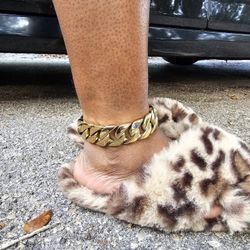 I Deliver I Ship 14k Gold Plated Anklet