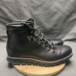 Men’s Cole Haan Zerogrand Hiking Boots - Black Leather - US 7.5M