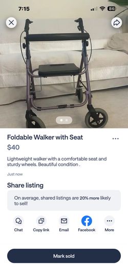 4-Wheeled SEATED WALKER