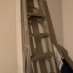8 Foot aluminum ladder