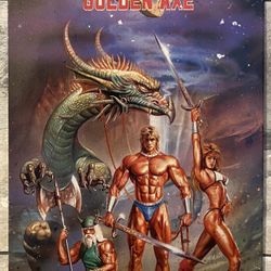 Golden Axe Decorative Metal Tin Sign Poster ~ Retro Man Cave Game Room