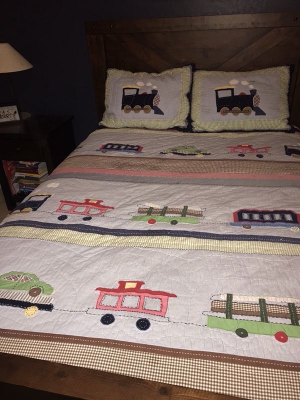 Pottery Barn Kids Full Size Trains Quilt And Shams For Sale In