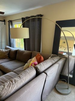 Arc Brushed-Nickel Floor Lamp from Crate and Barrel