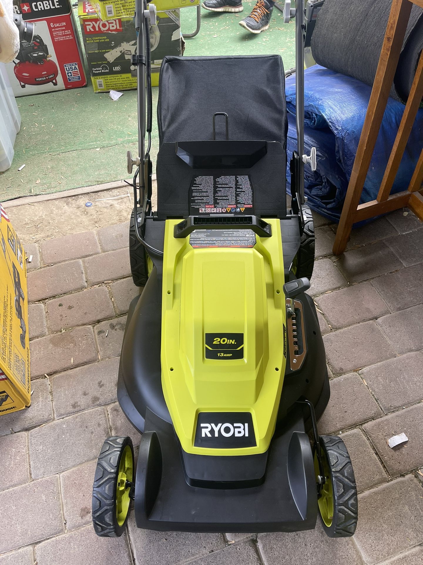 RYOBI 20 13 Amp Electric Walk Behind Lawn Mower