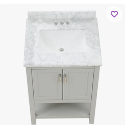 Bathroom vanity with marble top