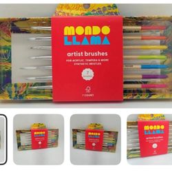 7pc Artist Paintbrush Set  - Mondo Llama 