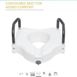 Drive Medical RTL12027RA 2-in-1 Raised Toilet Seat