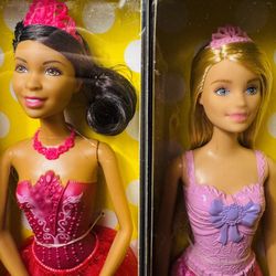Lot of 2 Barbie Princess & Barbie Ballerina Doll “You Can Be Anything” NIB