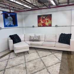 (Free Delivery) 3 piece designer white sectional couch from BoConcept