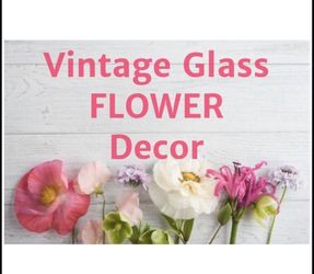 VTG Glass Flower/Floral Decor Items-See Items & Prices On Each Pic! Great Gifts!