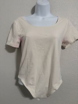 Cream Short Sleeve Women's bodysuit