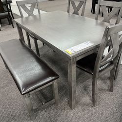 Comedor De Madera Nuevo Color Gris
